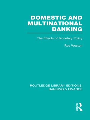 cover image of Domestic and Multinational Banking (RLE Banking & Finance)